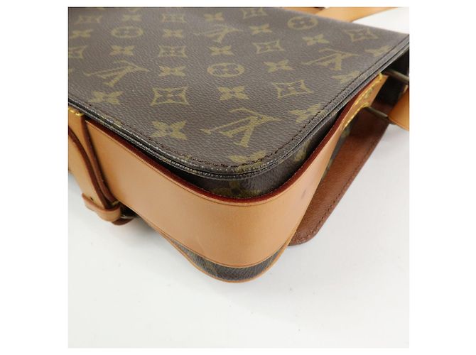 Borsa a tracolla Louis Vuitton Monogram Cartouchiere MM Marrone M51253 - vista 13