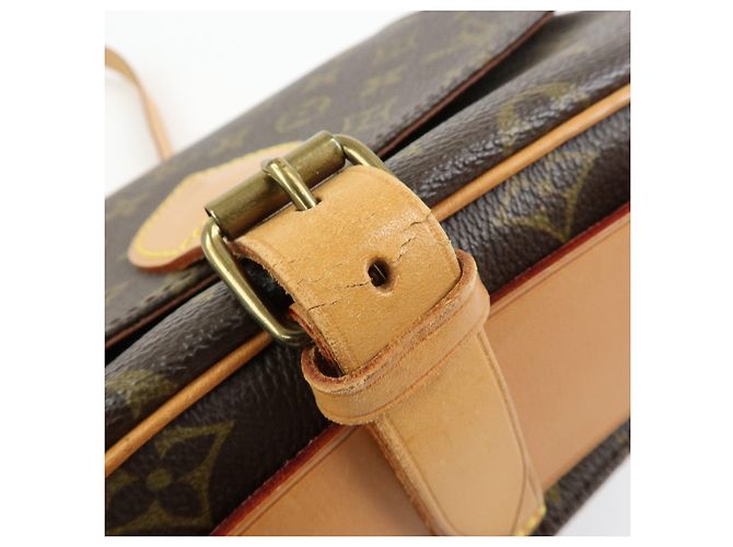 Borsa a tracolla Louis Vuitton Monogram Cartouchiere MM Marrone M51253 - vista 17