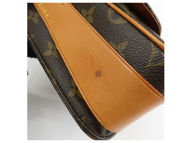 Borsa a tracolla Louis Vuitton Monogram Cartouchiere MM Marrone M51253 - vista 18