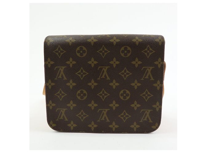 Borsa a tracolla Louis Vuitton Monogram Cartouchiere MM Marrone M51253 - vista 2