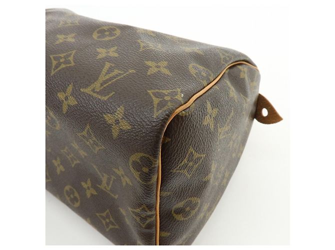 Louis Vuitton Monogram Speedy 25 Boston Bag Hand Bag Brown M41528 - vista 12