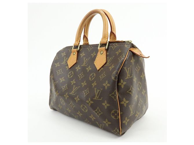 Louis Vuitton Monogram Speedy 25 Boston Bag Hand Bag Brown M41528 - vista 3