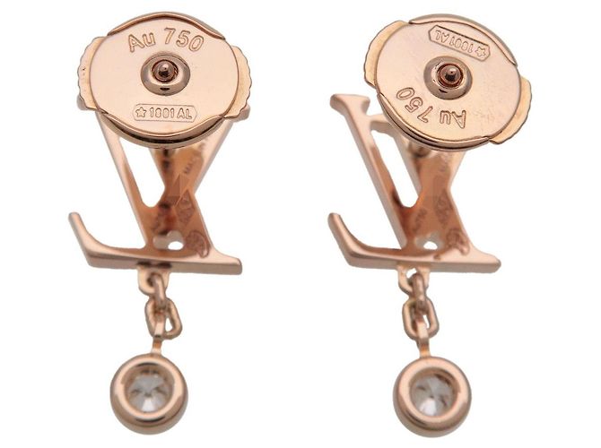 Orecchini Louis Vuitton Puces Idylle Blossom LV Diamond K18 750PG Q96549 - vista 2