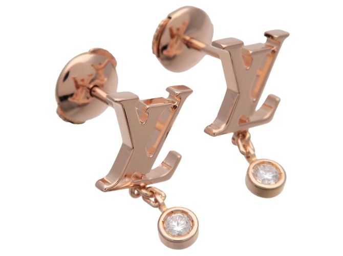 Orecchini Louis Vuitton Puces Idylle Blossom LV Diamond K18 750PG Q96549 - vista 3