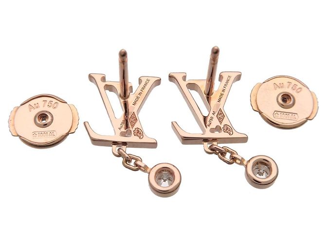 Orecchini Louis Vuitton Puces Idylle Blossom LV Diamond K18 750PG Q96549 - vista 5