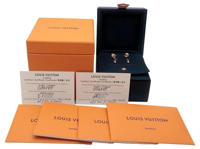 Orecchini Louis Vuitton Puces Idylle Blossom LV Diamond K18 750PG Q96549 - vista 7