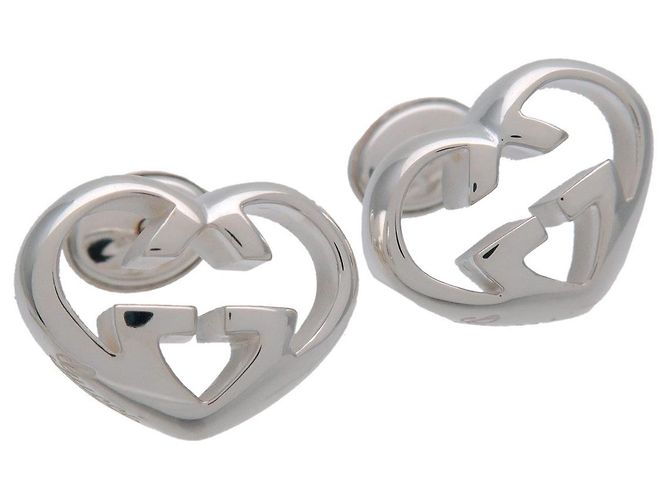 GUCCI Orecchini Interlocking G Heart Shape SV925 Silver - vista 3