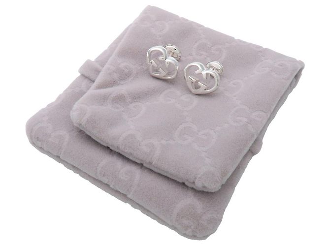 GUCCI Orecchini Interlocking G Heart Shape SV925 Silver - vista 7