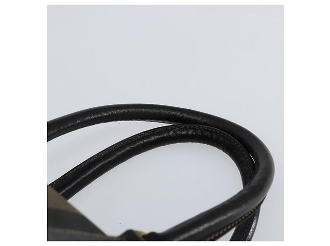 Fendi Borsa Boston Tela Pecan Nero Marrone - vista 8