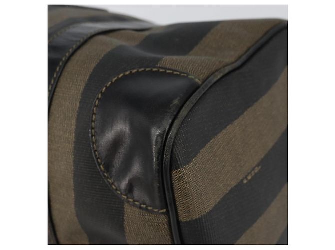 Fendi Borsa Boston Tela Pecan Nero Marrone - vista 9
