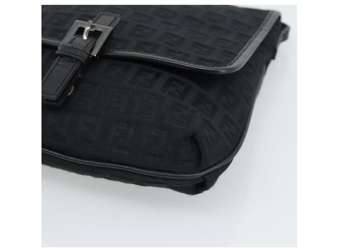 Fendi Borsa Zucchino Tela Nera - vista 10