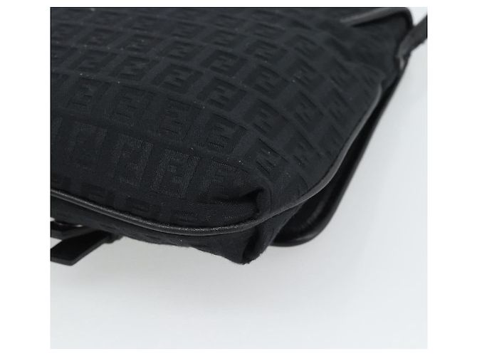 Fendi Borsa Zucchino Tela Nera - vista 12