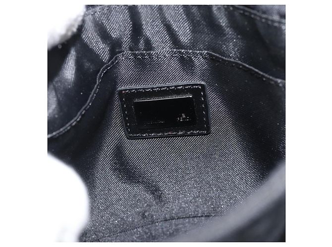 Fendi Borsa Zucchino Tela Nera - vista 17