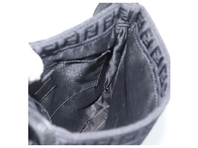 Fendi Borsa Zucchino Tela Nera - vista 19