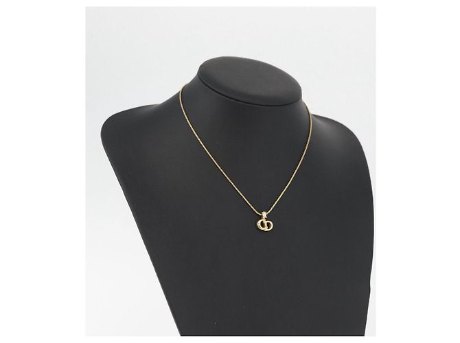 Collana Christian Dior Logo CD Metallo Dorato - vista 15