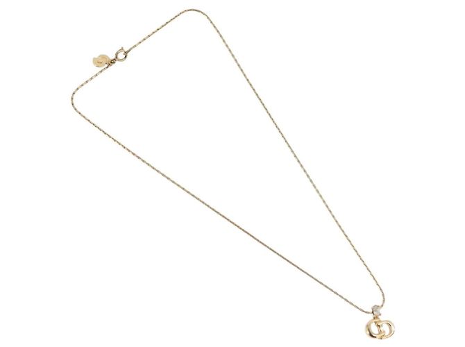 Collana Christian Dior Logo CD Metallo Dorato - vista 2
