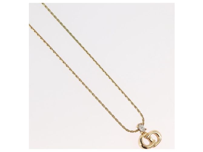 Collana Christian Dior Logo CD Metallo Dorato - vista 4