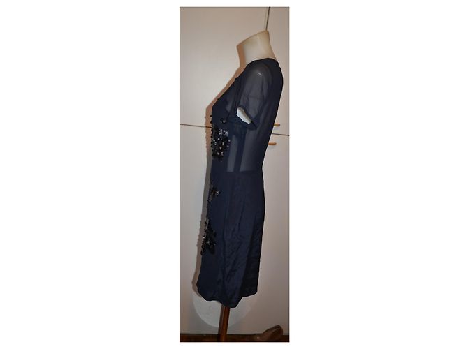 DKNY Abito con Paillettes Blu Navy - vista 3