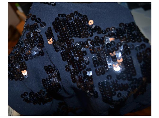 DKNY Abito con Paillettes Blu Navy - vista 5