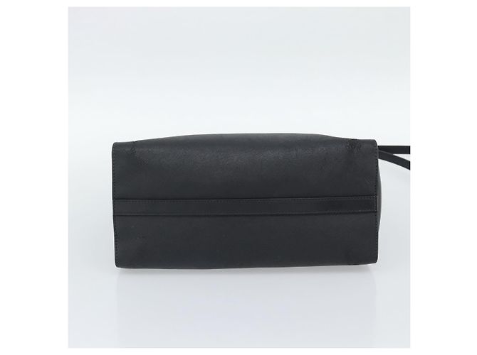 PRADA Hand Bag Safiano Leather 2way Black Gold Auth mr2800 - Jerrillo - vista 11