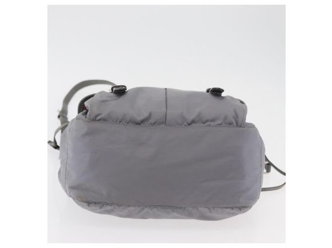 PRADA Schultertasche Nylon Grau Silber Auth 89792 - Jerrillo - Ansicht 8