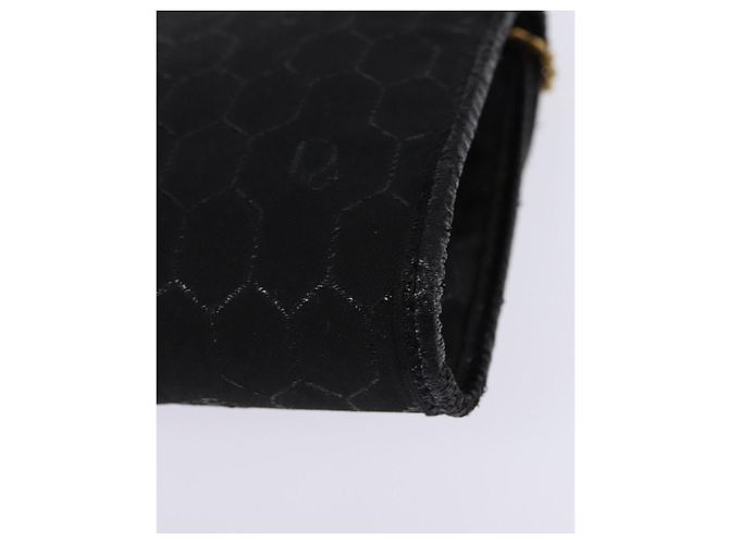 Christian Dior Honeycomb Canvas Chain Shoulder Bag Black Gold Auth BA5626 - Jerrillo - vista 16