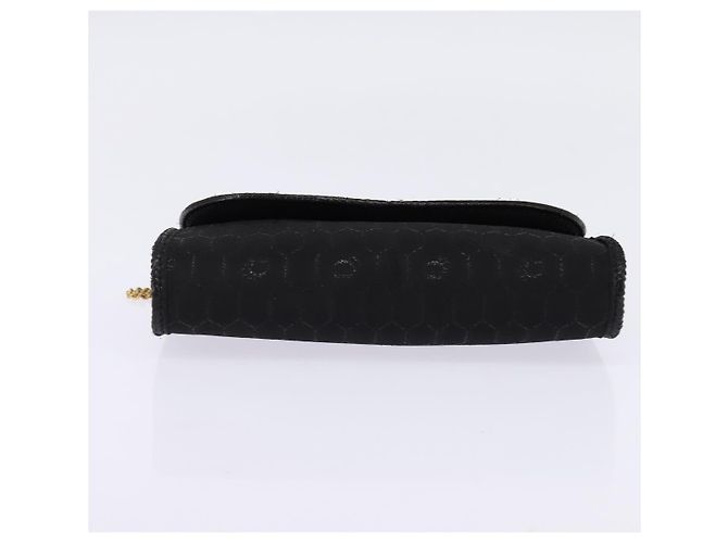 Christian Dior Honeycomb Canvas Chain Shoulder Bag Black Gold Auth BA5626 - Jerrillo - vista 5