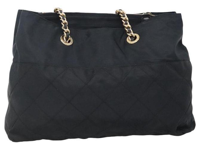 PRADA Bolsa de Ombro com Corrente Nylon Navy Gold Auth sw1307 - Jerrillo - vista 2