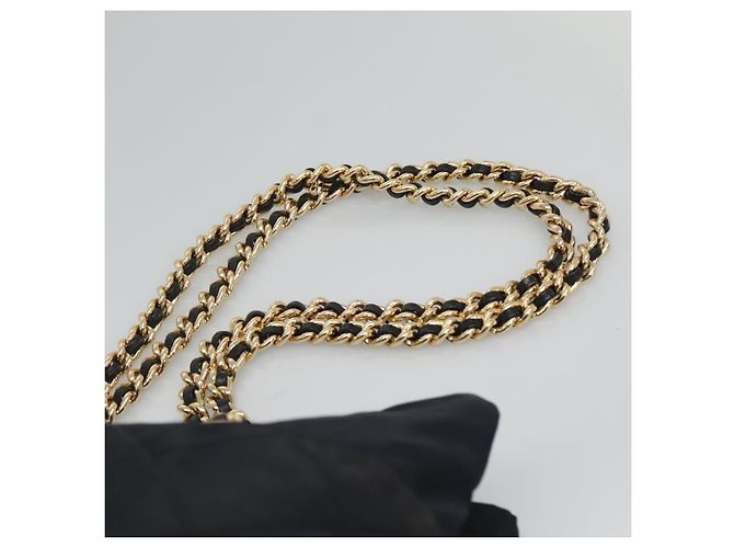 PRADA Bolsa de Ombro com Corrente Nylon Navy Gold Auth sw1307 - Jerrillo - vista 8