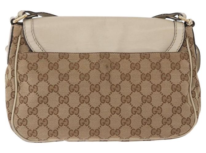 GUCCI GG Canvas Shoulder Bag Beige Gold 308452 Auth ka5680 - Jerrillo - vista 2