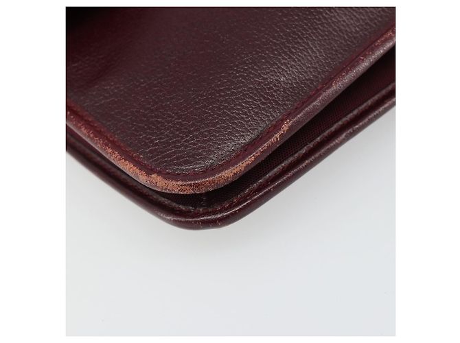 Christian Dior Shoulder Bag Leather Bordeaux Gold Auth yk20521 - Jerrillo - vista 14