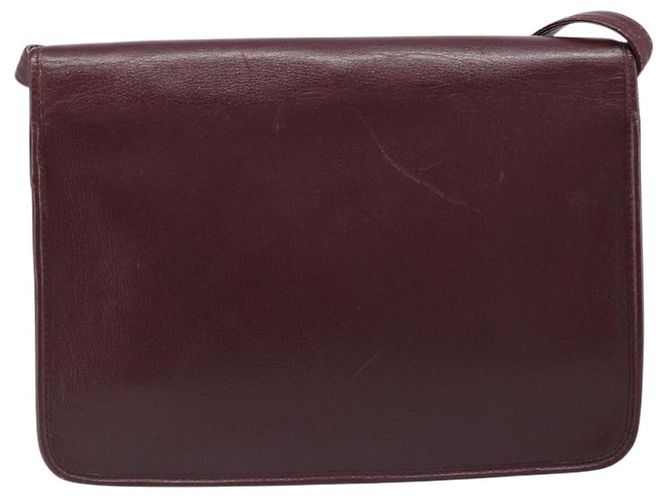 Christian Dior Shoulder Bag Leather Bordeaux Gold Auth yk20521 - Jerrillo - vista 2