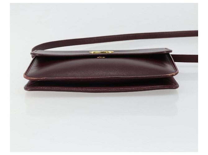 Christian Dior Shoulder Bag Leather Bordeaux Gold Auth yk20521 - Jerrillo - vista 5