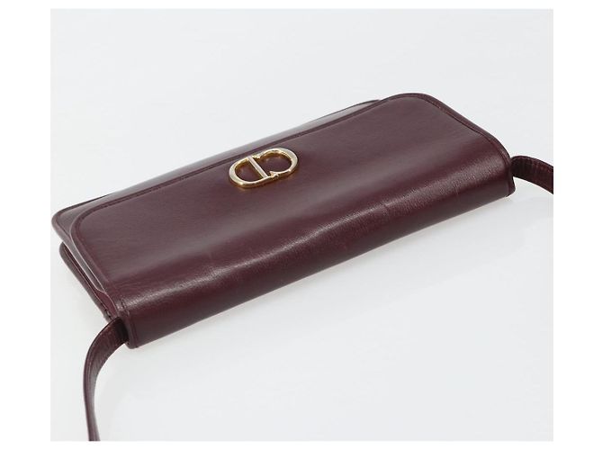 Christian Dior Shoulder Bag Leather Bordeaux Gold Auth yk20521 - Jerrillo - vista 6