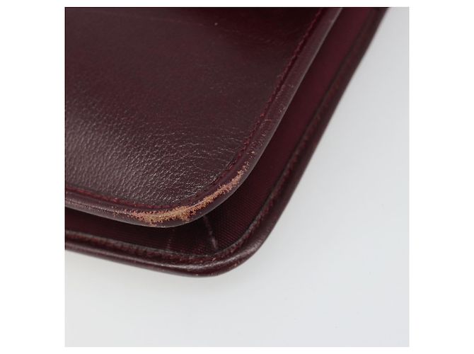 Christian Dior Shoulder Bag Leather Bordeaux Gold Auth yk20521 - Jerrillo - vista 9
