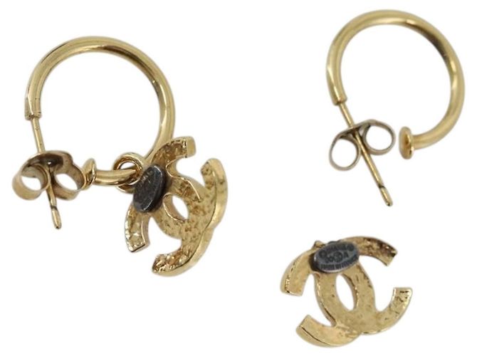 CHANEL Pierce Metall Gold Tone CC Auth 180938 - Jerrillo - Ansicht 3