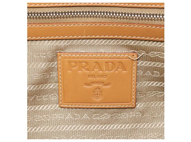 Sac à main PRADA Canvas Beige Silver Auth 206536 - Jerrillo - vue 19