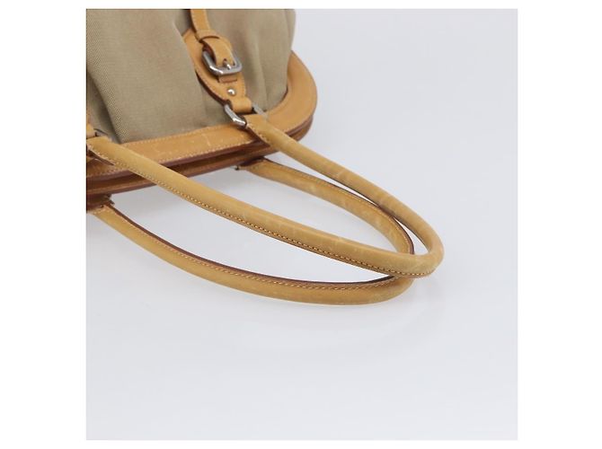 Sac à main PRADA Canvas Beige Silver Auth 206536 - Jerrillo - vue 7