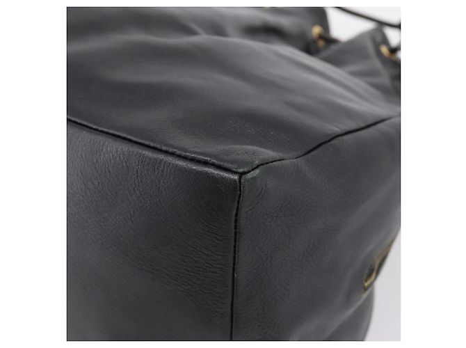 FENDI Hand Bag Leather Black Gold Auth 206838 - Jerrillo - vista 13