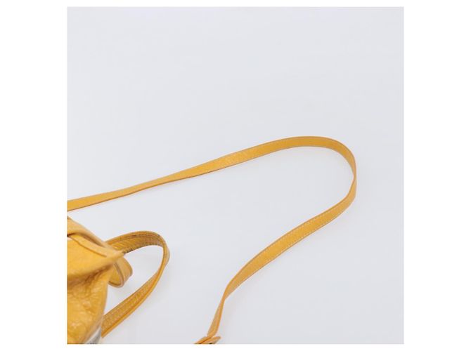 Balenciaga Bazaar Shopper Bag Leather 2way Yellow Silver 443096 Auth 207110A - Jerrillo - vista 13