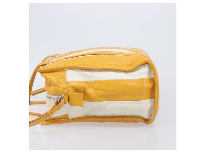 Balenciaga Bazaar Shopper Bag Leather 2way Yellow Silver 443096 Auth 207110A - Jerrillo - vista 5