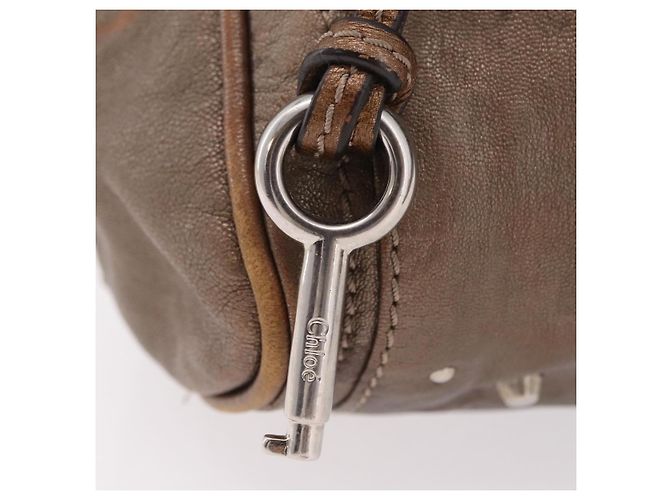 Chloé Chloe Paddington Hand Bag Leather Brown Silver Auth 207093V - Jerrillo - vista 19