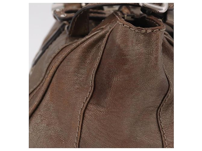 Chloé Chloe Paddington Hand Bag Leather Brown Silver Auth 207093V - Jerrillo - vista 5
