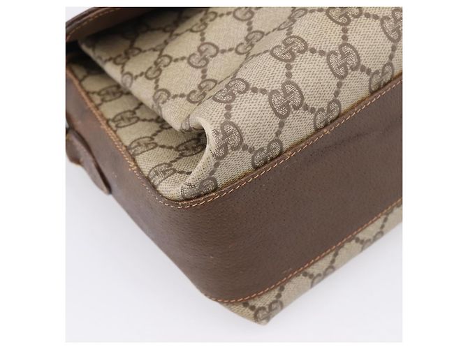 GUCCI GG Supreme Web Sherry Line Bag PVC Beige Gold 164 02 084 Auth 207146 - Jerrillo - vista 11