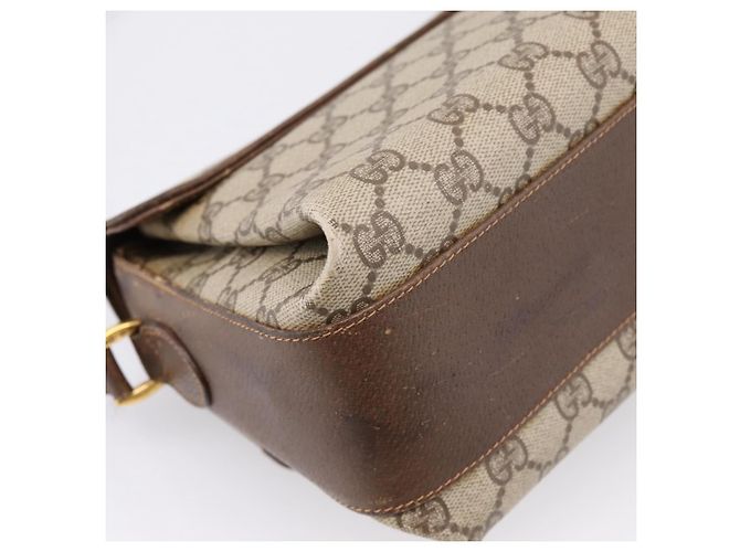 GUCCI GG Supreme Web Sherry Line Bag PVC Beige Gold 164 02 084 Auth 207146 - Jerrillo - vista 13