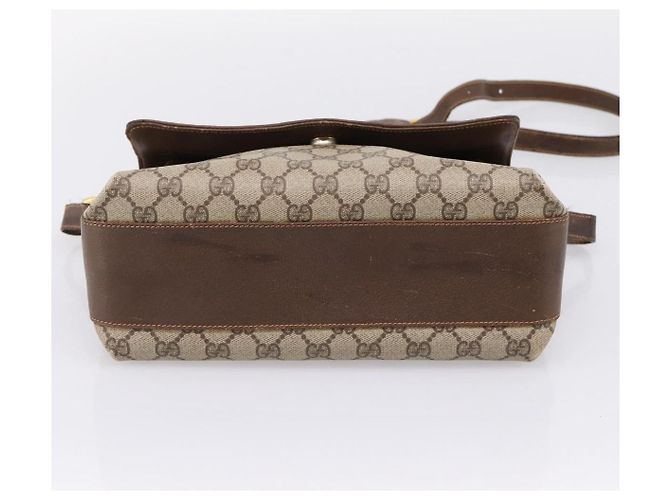 GUCCI GG Supreme Web Sherry Line Bag PVC Beige Gold 164 02 084 Auth 207146 - Jerrillo - vista 9