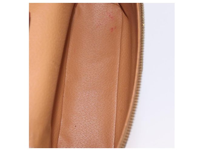 Céline CELINE Macadam Canvas Vanity Pouch PVC Brown Gold Auth 207156 - Jerrillo - vista 18
