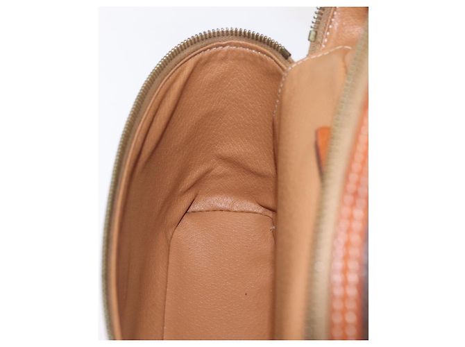 Céline CELINE Macadam Canvas Vanity Pouch PVC Brown Gold Auth 207156 - Jerrillo - vista 20