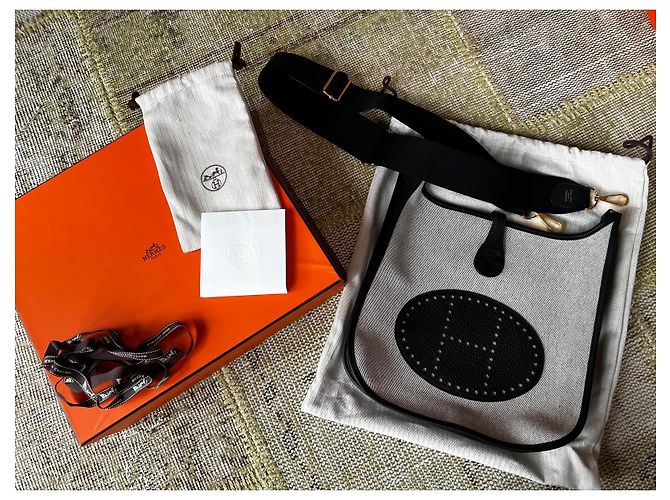 Evelyne Hermès Évelyne III 29 Toile H Écru Noir - vista 10