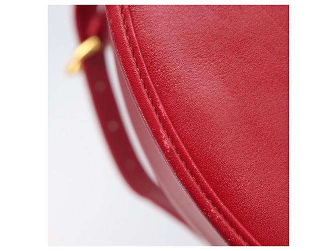 Autre Marque Saint Laurent Kate Shoulder Bag Leather Red Gold Auth 208231A - Jerrillo - vista 16